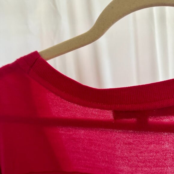 Sejour Women's Plus 3X Bright Pink long cardigan - Picture 3 of 8